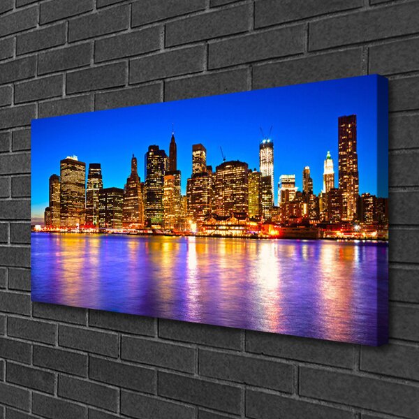 Quadro su tela Case dei grattacieli della città 100x50 cm