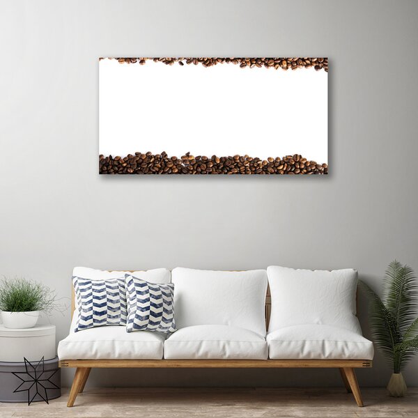 Quadro su tela Cucina in chicchi di caffè 100x50 cm
