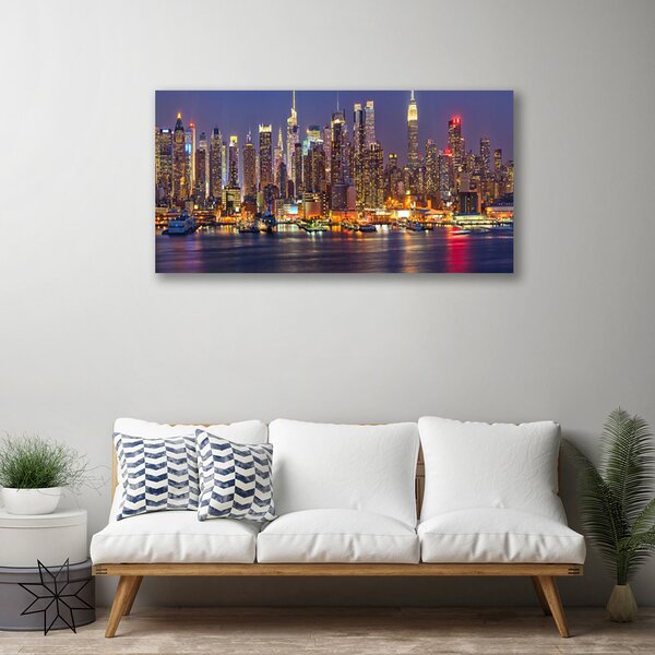 Quadro su tela Case dei grattacieli della città 100x50 cm