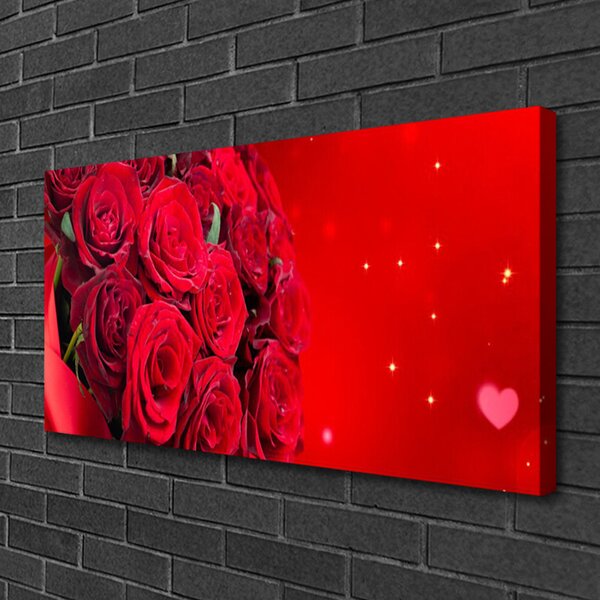 Quadro su tela Rose, fiori, piante 100x50 cm