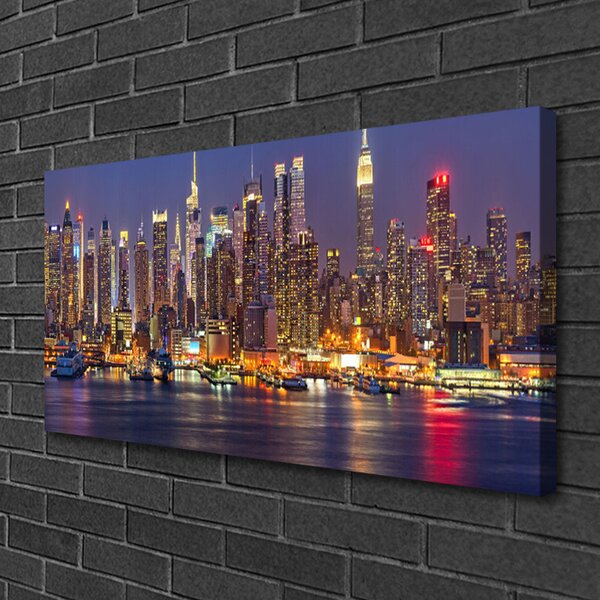 Quadro su tela Case dei grattacieli della città 100x50 cm