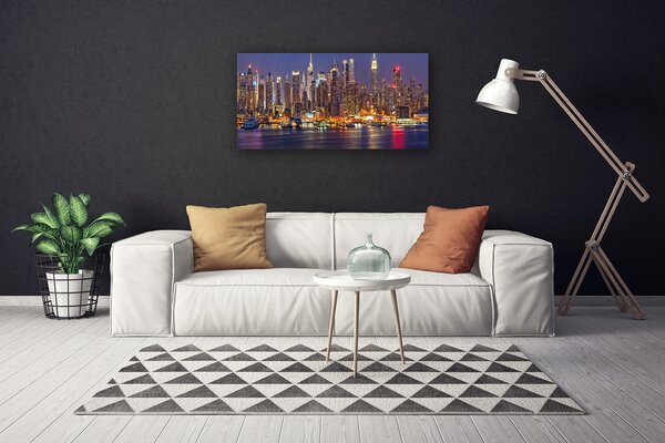 Quadro su tela Case dei grattacieli della città 100x50 cm