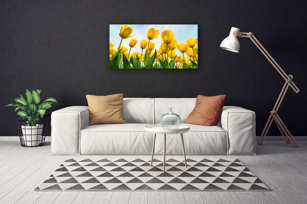 Quadro stampa su tela Tulipani, fiori, piante 100x50 cm