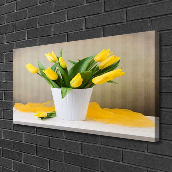 Quadro su tela Tulipani, fiori, piante 100x50 cm