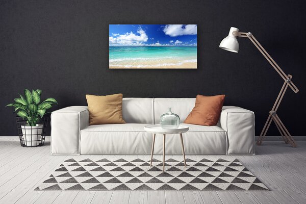 Stampa quadro su tela Paesaggio della spiaggia del mare 100x50 cm