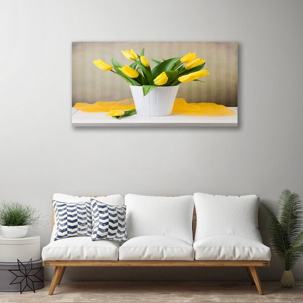 Quadro su tela Tulipani, fiori, piante 100x50 cm