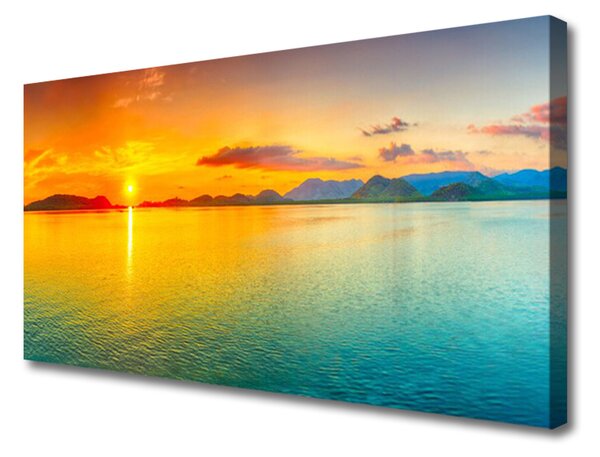 Quadro su tela Mare, sole, paesaggio 100x50 cm