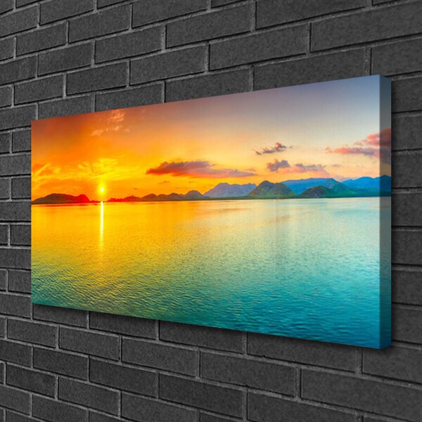 Quadro su tela Mare, sole, paesaggio 100x50 cm
