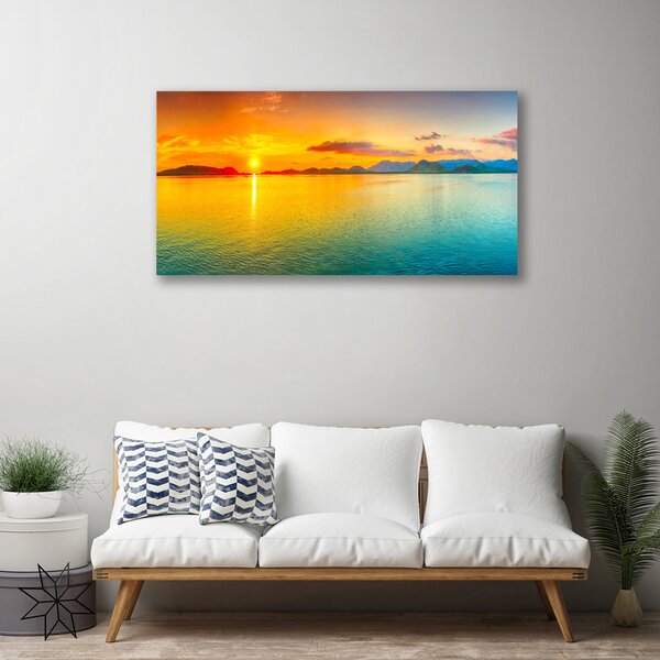Quadro su tela Mare, sole, paesaggio 100x50 cm