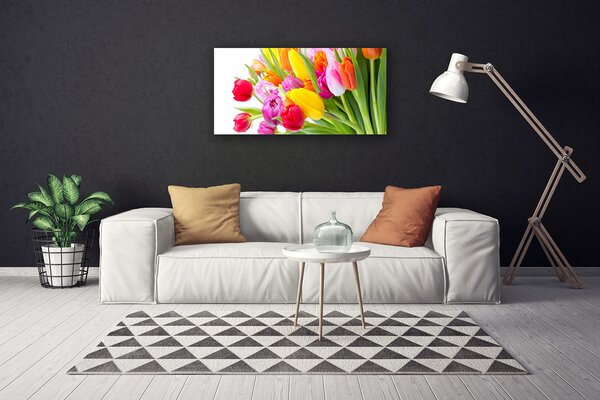 Quadro su tela Tulipani, fiori, piante 100x50 cm