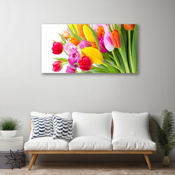 Quadro su tela Tulipani, fiori, piante 100x50 cm