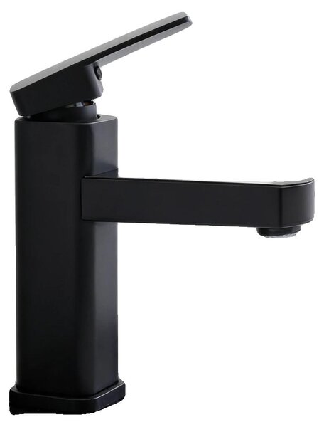 Miscelatore per lavabo, indicatore LED della temperatura, controllo monocomando, colore nero, attacco G1/2