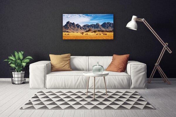 Quadro su tela Paesaggio delle montagne del deserto 100x50 cm
