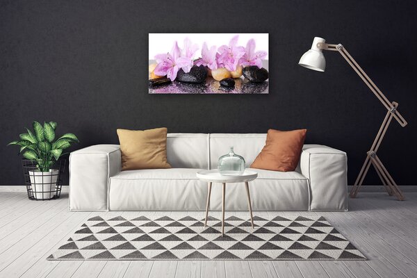 Quadro su tela Fiore di giglio rosa 100x50 cm