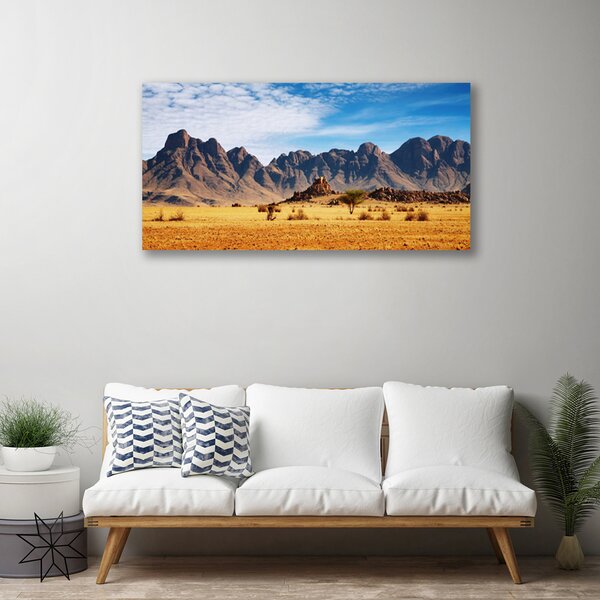 Quadro su tela Paesaggio delle montagne del deserto 100x50 cm