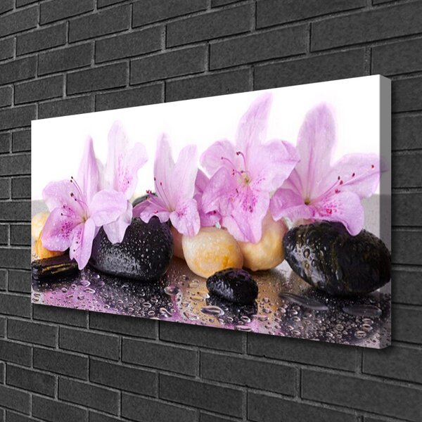 Quadro su tela Fiore di giglio rosa 100x50 cm