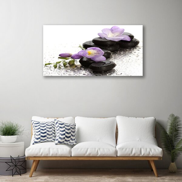 Quadro su tela Pietre di fiori Art 100x50 cm