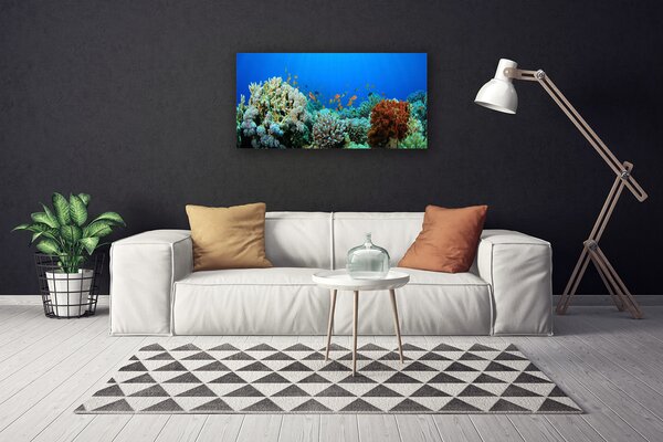 Quadro su tela Natura della barriera corallina 100x50 cm
