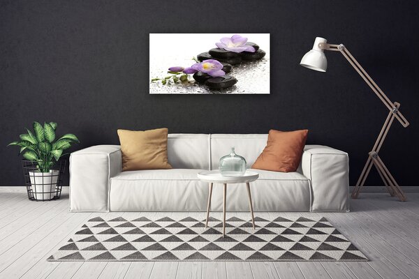 Quadro su tela Pietre di fiori Art 100x50 cm