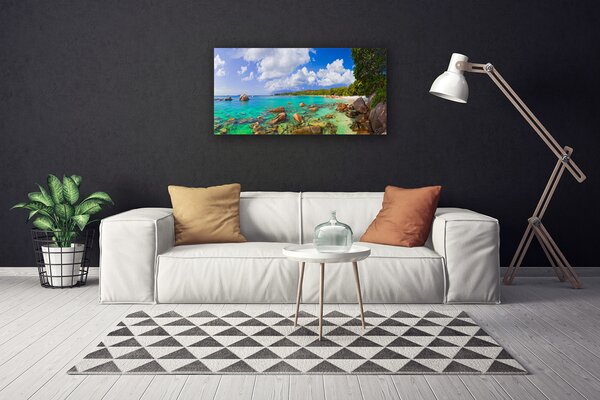 Quadro su tela Paesaggio della spiaggia del mare 100x50 cm