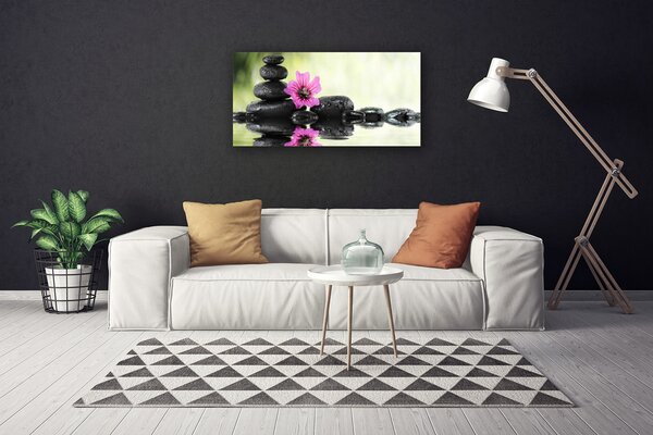 Quadro su tela Bel Fiore Sul Muro 100x50 cm