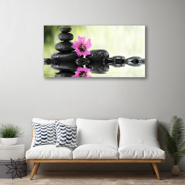 Quadro su tela Bel Fiore Sul Muro 100x50 cm