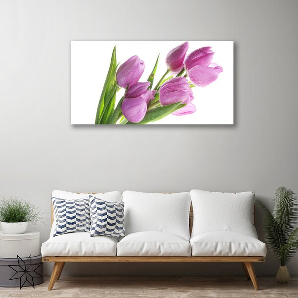 Stampa quadro su tela Tulipani, fiori, piante 100x50 cm