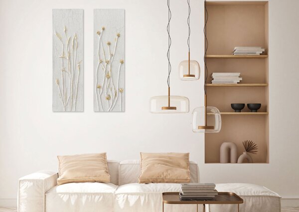 Agave Quadro moderno astratto dipinto a mano su tela "Provence" 30x100 Tela Dipinti su Tela Quadri per soggiorno
