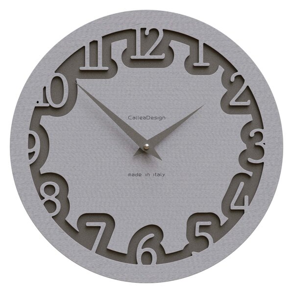 Orologio a Muro Moderno di Design Rotondo in Legno Decorato