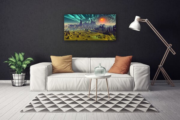 Quadro su tela Grafica di astrazione 100x50 cm