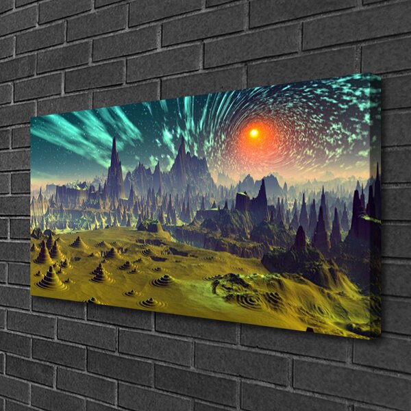 Quadro su tela Grafica di astrazione 100x50 cm