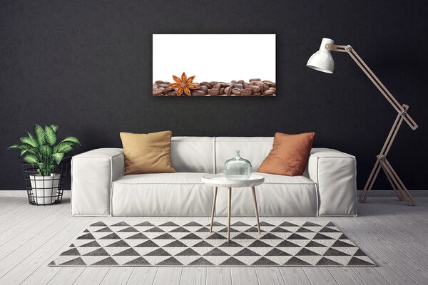 Stampa quadro su tela Cucina in chicchi di caffè 100x50 cm
