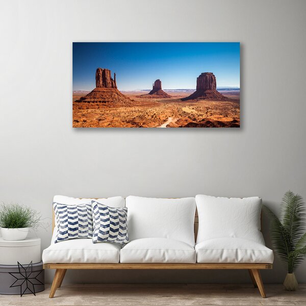 Quadro su tela Paesaggio delle montagne del deserto 100x50 cm
