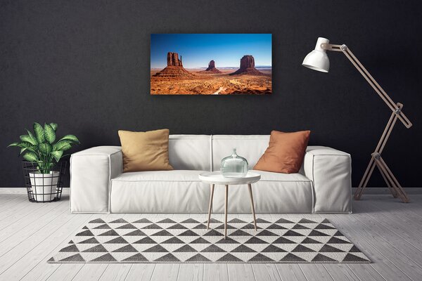 Quadro su tela Paesaggio delle montagne del deserto 100x50 cm