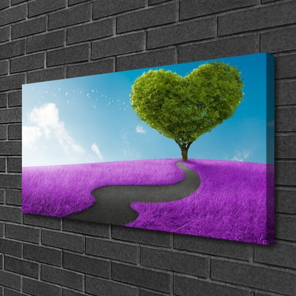 Stampa quadro su tela Prato, sentiero, natura 100x50 cm
