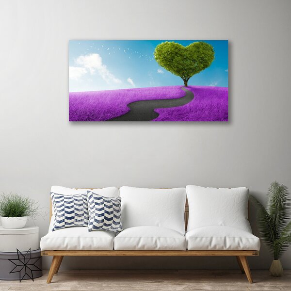 Stampa quadro su tela Prato, sentiero, natura 100x50 cm