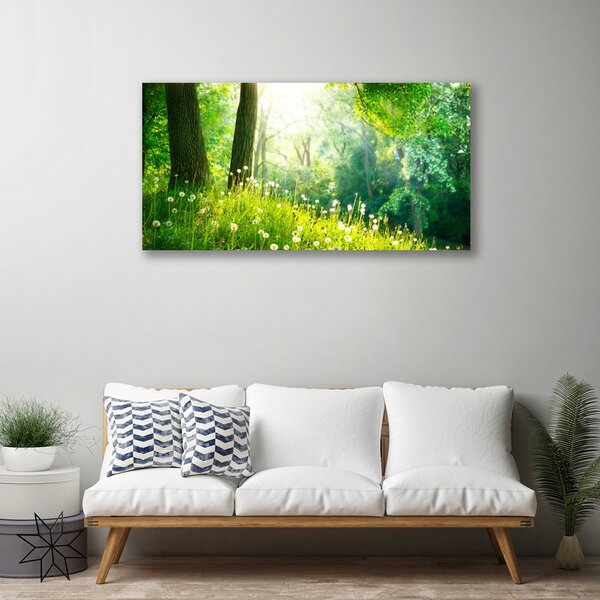 Quadro su tela Pianta della natura del prato 100x50 cm