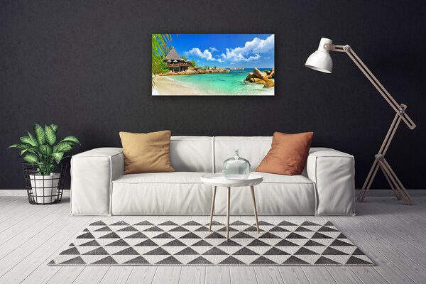 Quadro su tela Paesaggio del mare della spiaggia 100x50 cm