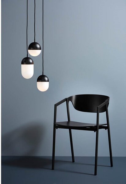 Lampada a sospensione Woud, Nero, Soggiorno, Metallo