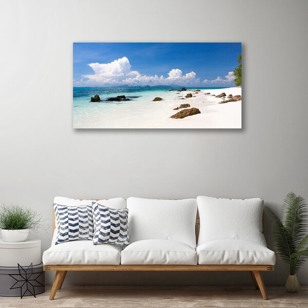 Quadro su tela Paesaggio del mare della spiaggia 100x50 cm