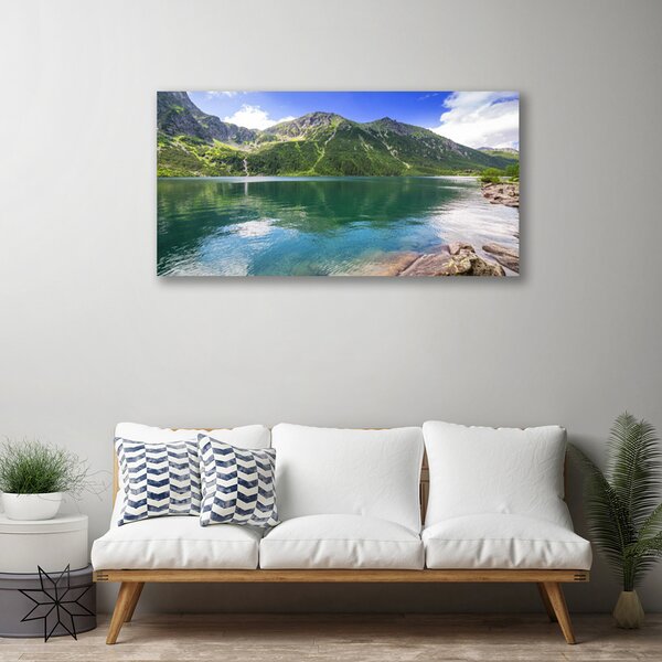 Quadro su tela Paesaggio del lago di montagna 100x50 cm