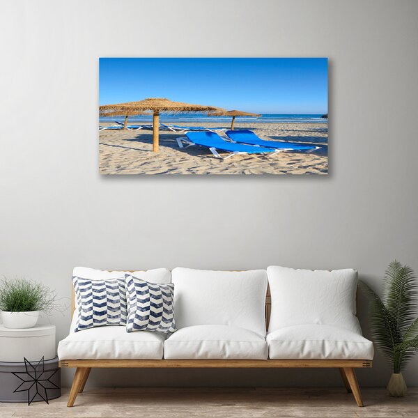 Quadro su tela Paesaggio del mare della spiaggia 100x50 cm