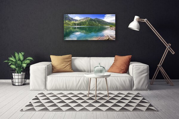 Quadro su tela Paesaggio del lago di montagna 100x50 cm