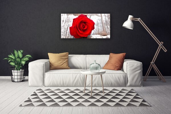 Quadro su tela Natura della pianta del fiore della rosa 100x50 cm