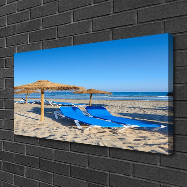 Quadro su tela Paesaggio del mare della spiaggia 100x50 cm