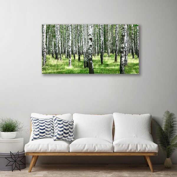 Stampa quadro su tela Foresta. Erba. Pianta. Natura 100x50 cm