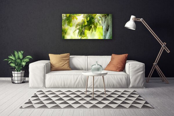 Quadro su tela Mele, un ramo di un albero, la natura 100x50 cm