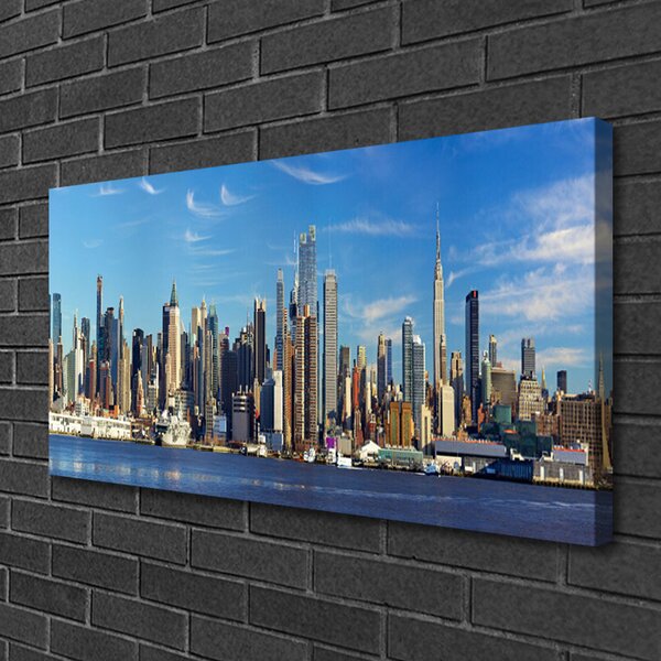 Quadro su tela Case dei grattacieli della città 100x50 cm