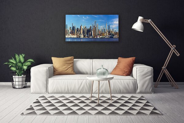 Quadro su tela Case dei grattacieli della città 100x50 cm
