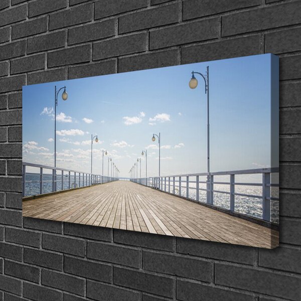 Quadro su tela Architettura del mare del molo 100x50 cm